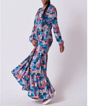 Damen Gypsy Long Button Down Dress