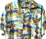 Holmes Tropical Blue Wooden Button Down Shirt