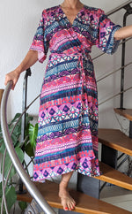 Damen Tribal Stretch Wrap Dress