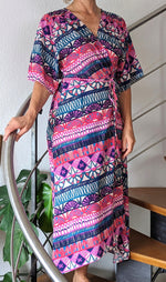 Damen Tribal Stretch Wrap Dress