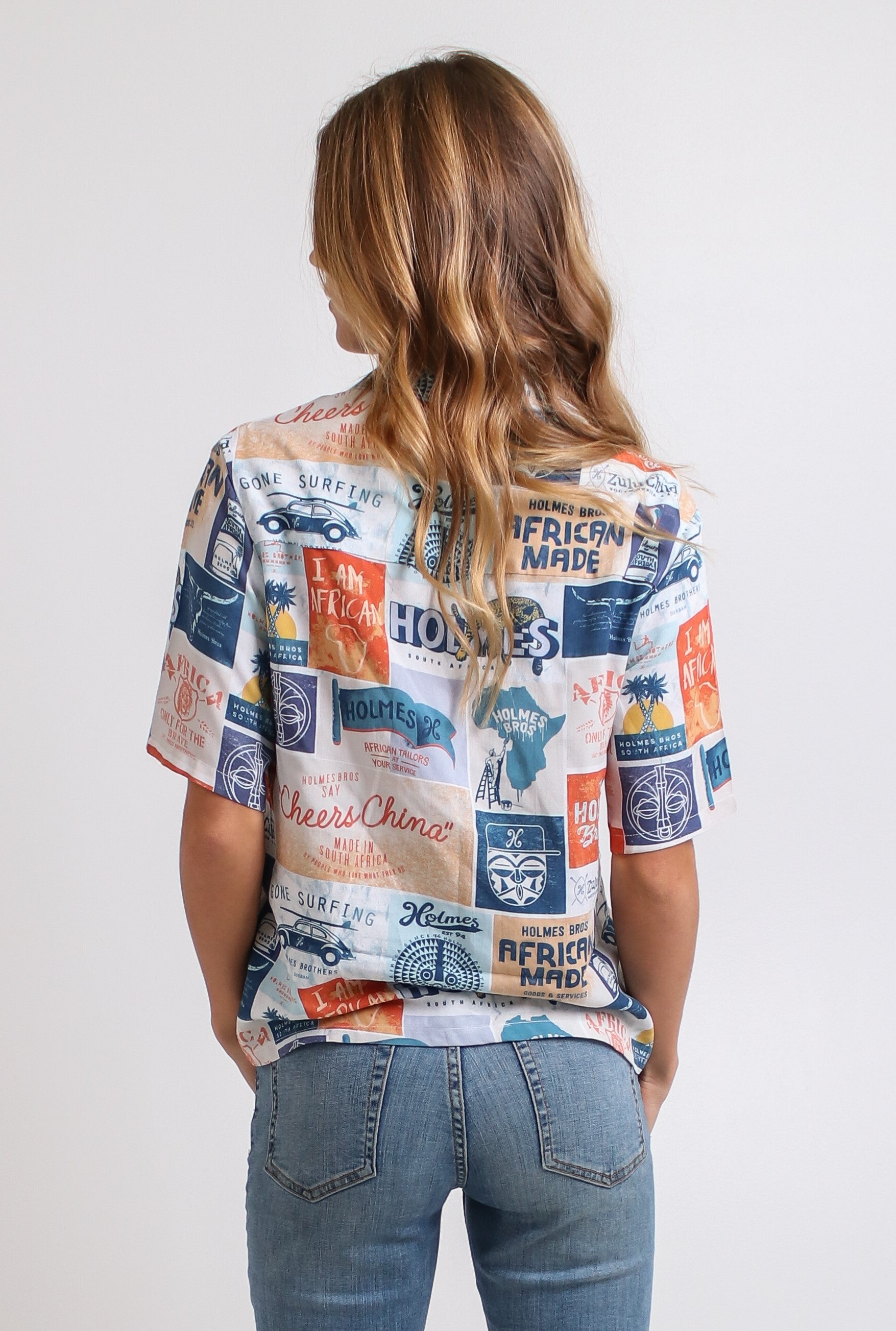 Damen Button Up Hawaii Shirt