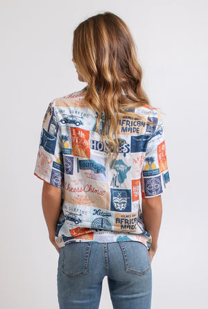 Damen Button Up Hawaii Shirt