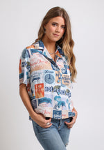 Damen Button Up Hawaii Shirt